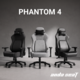 Геймерське крісло Anda Seat Phantom 4 L до 90 кг Gray Fabric Зображення