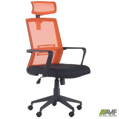 Офісне крісло AMF Neon HR сиденье Сидней-17/спинка сітка салатовая Зображення