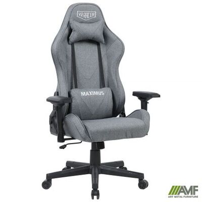 Геймерское кресло AMF VR Racer Textile Maximus ткань серая/черный Изображение