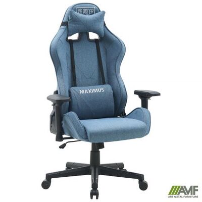 Геймерське крісло AMF VR Racer Textile Maximus тканина синя/чорний Зображення