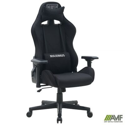 Геймерское кресло AMF VR Racer Textile Maximus ткань черная/черный Изображение