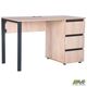 Стіл AMF Pluto ST R (1200х600х750Н) Дуб Эндгрейн/чорний графит Зображення