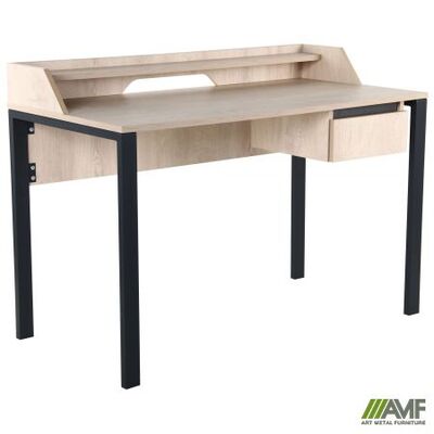 Стіл AMF Pluto Top SH (1380х600х750Н) Антрацит/чорний графит Зображення
