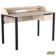 Стіл AMF Pluto Top SH (1380х600х750Н) Антрацит/чорний графит Зображення