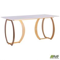 Стіл AMF Alexis gold/ceramics Lasa bianco Зображення