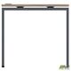 Письмовий стіл AMF SIG-113 (1587х800х750мм) чорний графит/сірий Зображення