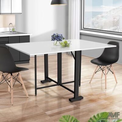 Стіл AMF Fold 2 FL2 1400 (1380/210х1000х750Н) чорний/білий Зображення