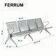 Cекції-стільці FERRUM S4 для зон очікування срібний Зображення