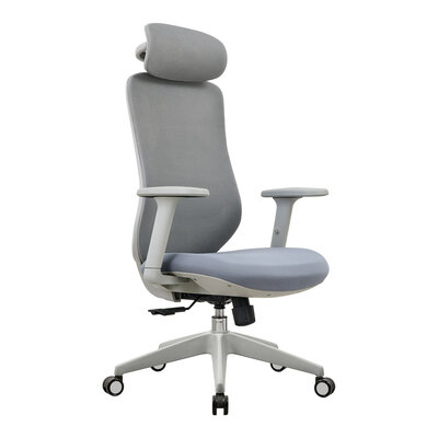 Кресло поворотное DARBY серое/серый каркас Изображение