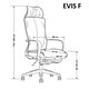 Кресло поворотное EVIS F черная экокожа/черный каркас с подставкой для ног Изображение