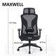 Крісло поворотне MAXWELL чорне/чорний каркас Зображення