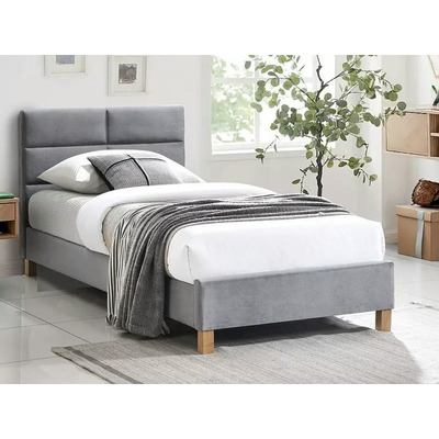 Кровать SIERRA VELVET 90*200 серое/дуб TAP.150 Изображение