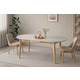 Стіл ALBERTO CERAMIC 160(200)*90 бежевий мат/дерево Зображення