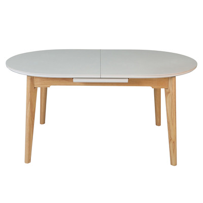 Стіл ALBERTO CERAMIC 160(200)*90 бежевий мат/дерево Зображення