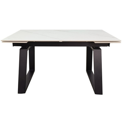 Стіл BERNARD CERAMIC 140(200)*90 білий мат/чорний Зображення