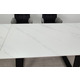 Стіл BERNARD CERAMIC 140(200)*90 білий мат/чорний Зображення