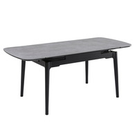 Стіл DUBLIN CERAMIC 120(180)*80 світло-сірий/чорний каркас Зображення