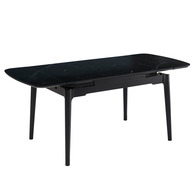 Стіл DUBLIN CERAMIC 120(180)*80 чорний мат/чорний каркас Зображення