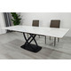 Стіл HILDA CERAMIC 160(240)*90 білий мат/чорний Зображення