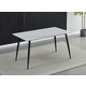 Стіл KING CERAMIC 140*80 білий глянець/чорний мат каркас Зображення