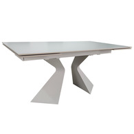 Стіл LAURA CERAMIC 160(240)*90 білий мат/білий Зображення
