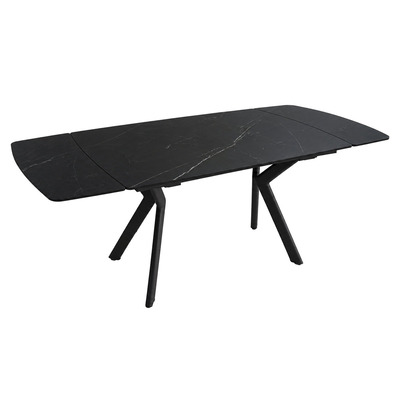 Стіл NOREEN CERAMIC 140(200)*80 чорний/чорний Зображення