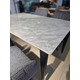 Стіл NORMAN CERAMIC 140*90 Muie White глянець/чорний каркас Зображення