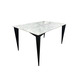 Стіл NORMAN CERAMIC 140*90 Muie White глянець/чорний каркас Зображення