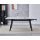 Стіл OSLO CERAMIC 120(180)*80 білий глянець/чорний каркас Зображення