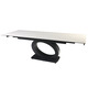 Стіл OVIDIO CERAMIC 160(240)*90 білий дуб/чорний каркас Зображення