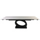 Стіл OVIDIO CERAMIC 160(240)*90 білий дуб/чорний каркас Зображення