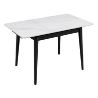 Стіл TALLINN CERAMIC 90(120)*70 білий/чорний каркас Зображення