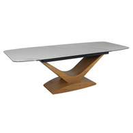 Стіл DOLCE CERAMIC 180(240)*95 білий STATUARIO VENATO/дуб Зображення