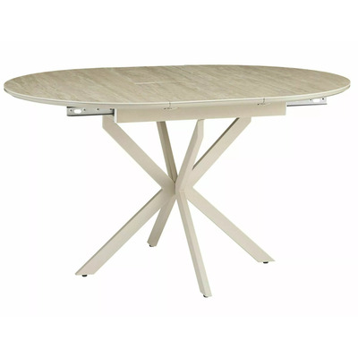 Стіл GASTON CERAMIC 100(135)*100 травертин/кашемір Зображення
