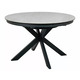 Стіл PORTO CERAMIC 120(160)*120 бежевий TAJ MAHAL/чорний Зображення
