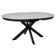 Стіл PORTO CERAMIC 120(160)*120 бежевий TAJ MAHAL/чорний Зображення