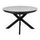 Стіл PORTO CERAMIC 120(160)*120 бежевий TAJ MAHAL/чорний Зображення