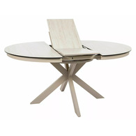 Стіл PORTO CERAMIC 120(160)*120 бежевий травертин/кашемір Зображення