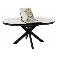 Стіл PORTO CERAMIC 120(160)*120 білий PANDORO/чорний Зображення