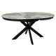 Стіл PORTO CERAMIC 120(160)*120 білий PANDORO/чорний Зображення