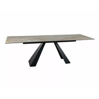 Стіл SALVADORE CERAMIC 160(240)*90 бежевий ONICE ORO/чорний мат Зображення