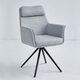 Стілець ADRIAN стілець чорний каркас/світло-сірий тк. Зображення