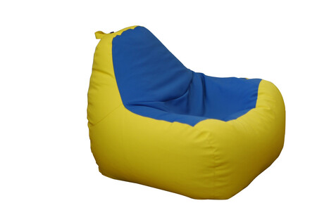 Крісло-груша Примтекс Плюс Simba M LUX H-2240/H-2227 Yellow/Blue синій Зображення