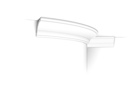 Гнучкий стельовий карниз Orac Decor CX100F 2000×69×71 мм Зображення