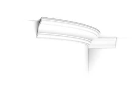 Гнучкий стельовий карниз Orac Decor CX123F 2000×80×80 мм Зображення