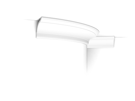Гнучкий стельовий карниз Orac Decor CX127F 2000×94×94 мм Зображення