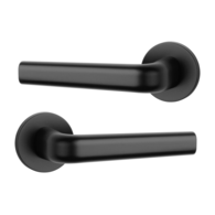Дверна ручка APRILE Inula R 7S AT чорний матовий BLACK (тонка розетка) Зображення