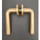 Дверная ручка APRILE Irga R 7S AT матовая латунь GOLD SATIN (тонкая розетка) Изображение