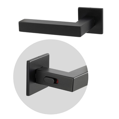 Дверна ручка AKRA Tempo WC Q Lock BK univ, 50-57mm чорний Зображення