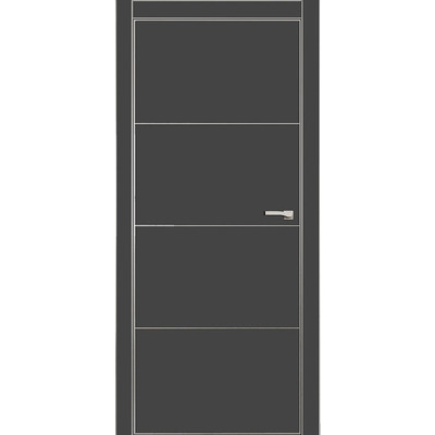 Міжкімнатні двері Omega  Metalbox  GALAXY grey ST 726 + AL Зображення